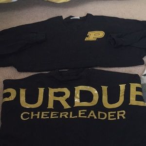 Two Purdue spirit jerseys